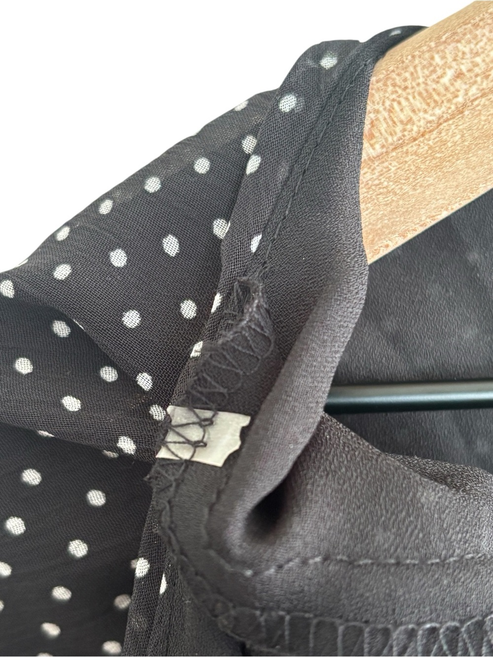 NWT Sag Harbor Blouse Polka Dot Sheer Ruffles V-neck Office Workwear Size 2X - Picture 7 of 14